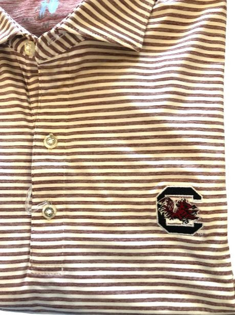 Johnnie-O University of South Carolina Block C Seymour Featherweight Polo: Garnet