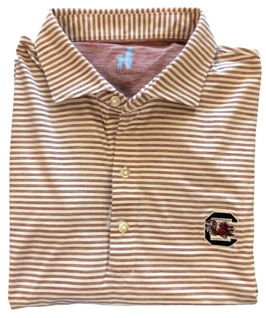 Johnnie-O University of South Carolina Block C Seymour Featherweight Polo: Garnet