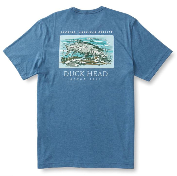 Duck Head Trout Short Sleeve T-shirt: Shadow Blue Heather