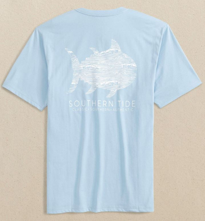 Southern Tide Ships and Seagulls Short Sleeve T-shirt: Cerulean