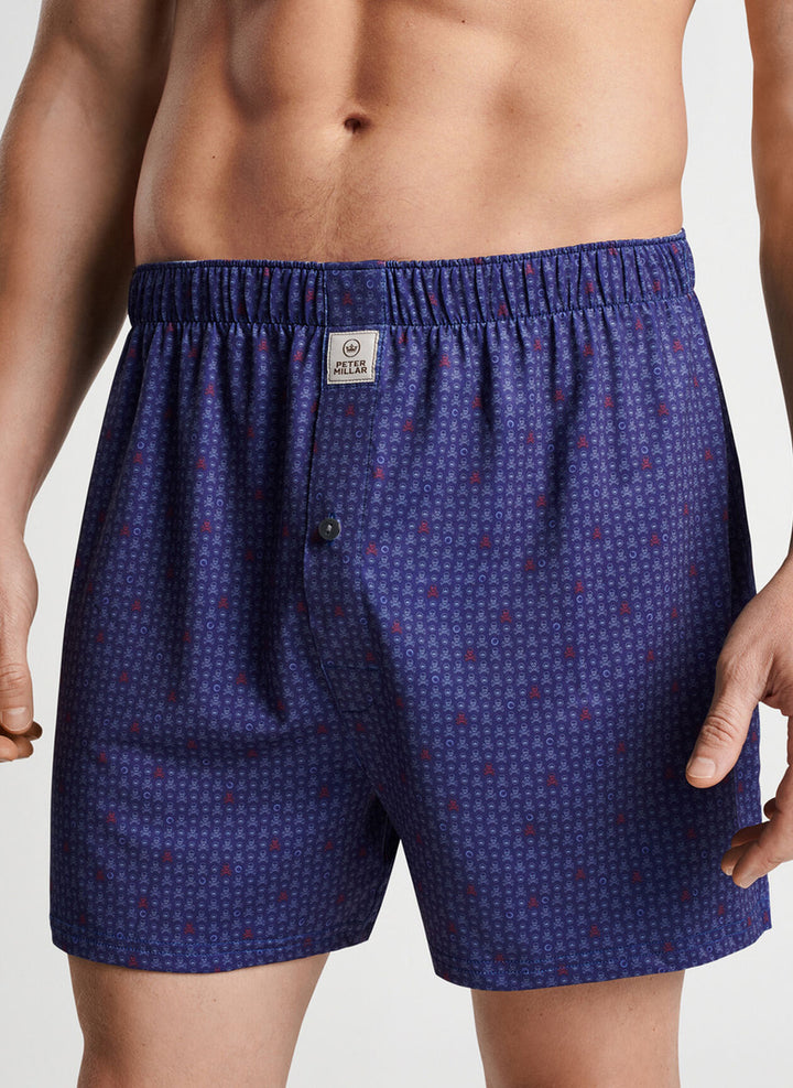 Peter Millar Skull In One Performance Boxer Short: Sport Navy