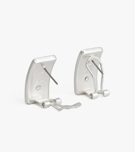 Brackish Rectangle Stud Earring Silver: Smith Town
