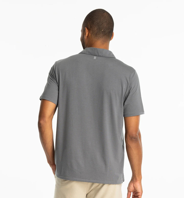 Free Fly Men's Bamboo Elevate Polo: Smoke