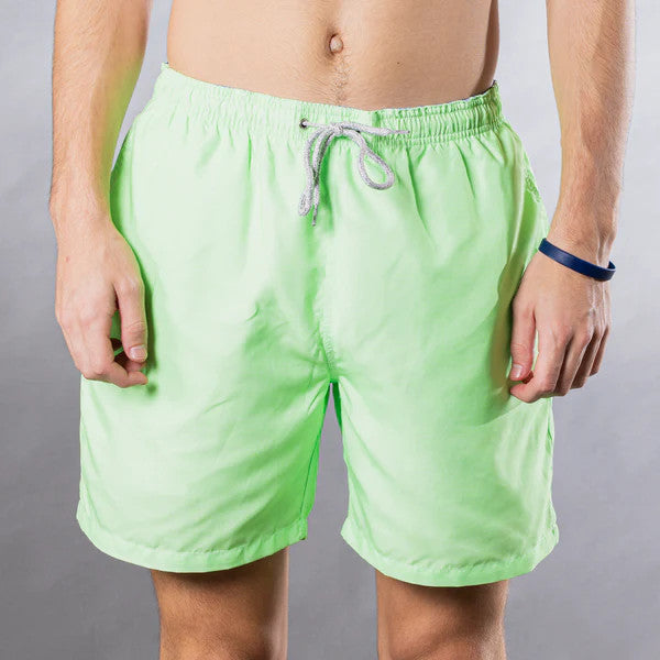 Michael's Men's Cyclist Liner Swim Trunks - Solid Linen: Green