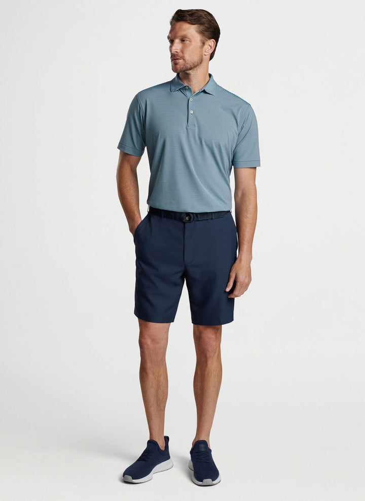 Peter Millar Jubilee Performance Stripe Polo: Sport Navy