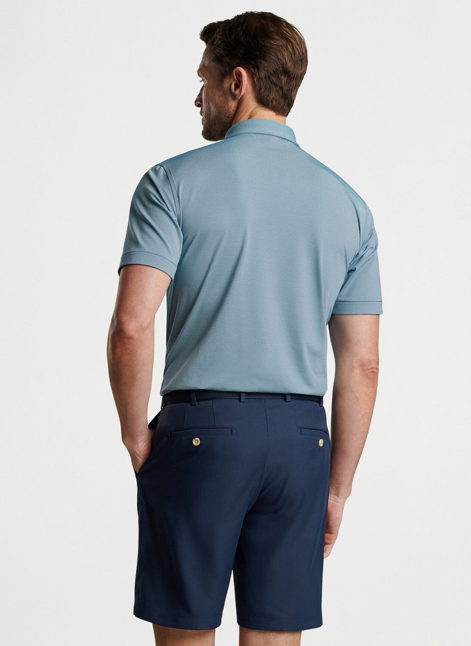 Peter Millar Jubilee Performance Stripe Polo: Sport Navy