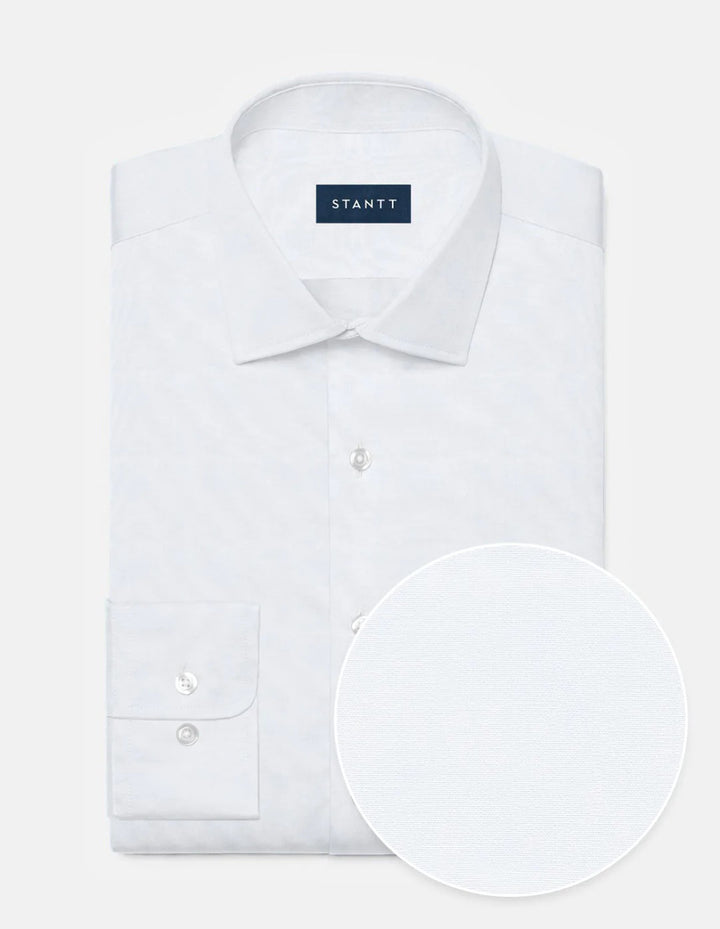 Stantt Fine White Poplin Dress Shirt