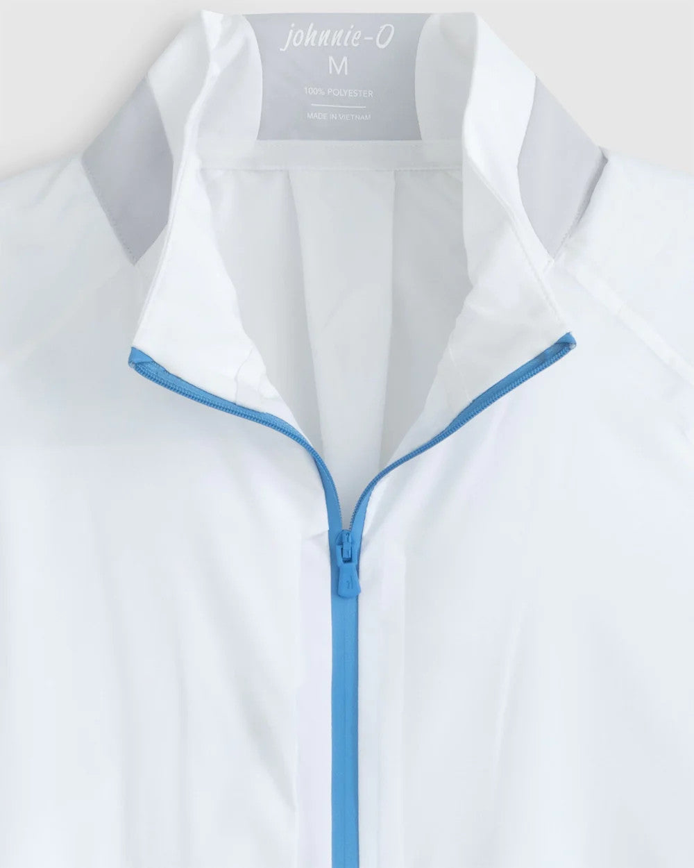 Johnnie-O Stealth Stowable Short Sleeve Rain Jacket: White