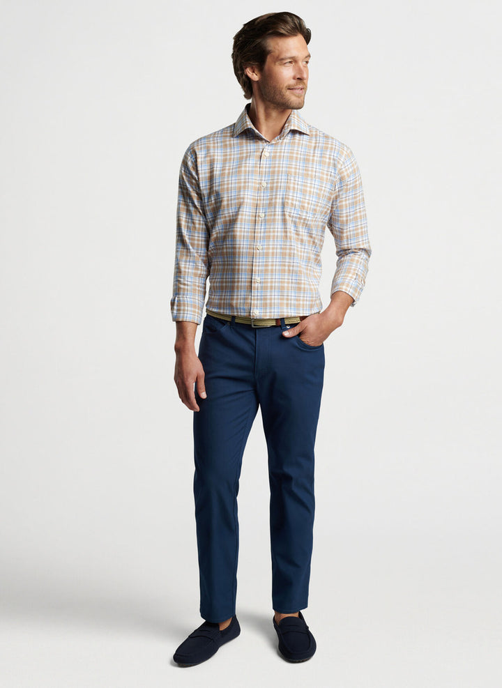 Peter Millar Stonington Summer Soft Cotton Sport Shirt: Martime