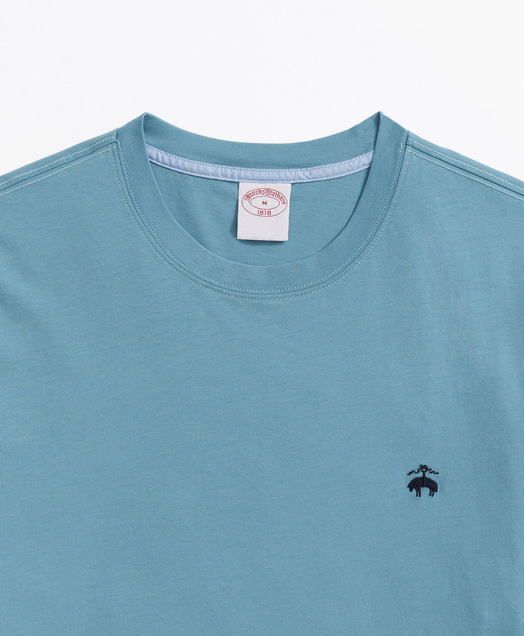 Brooks Brothers Washed Supima® Cotton Logo Crewneck T-Shirt: Blue