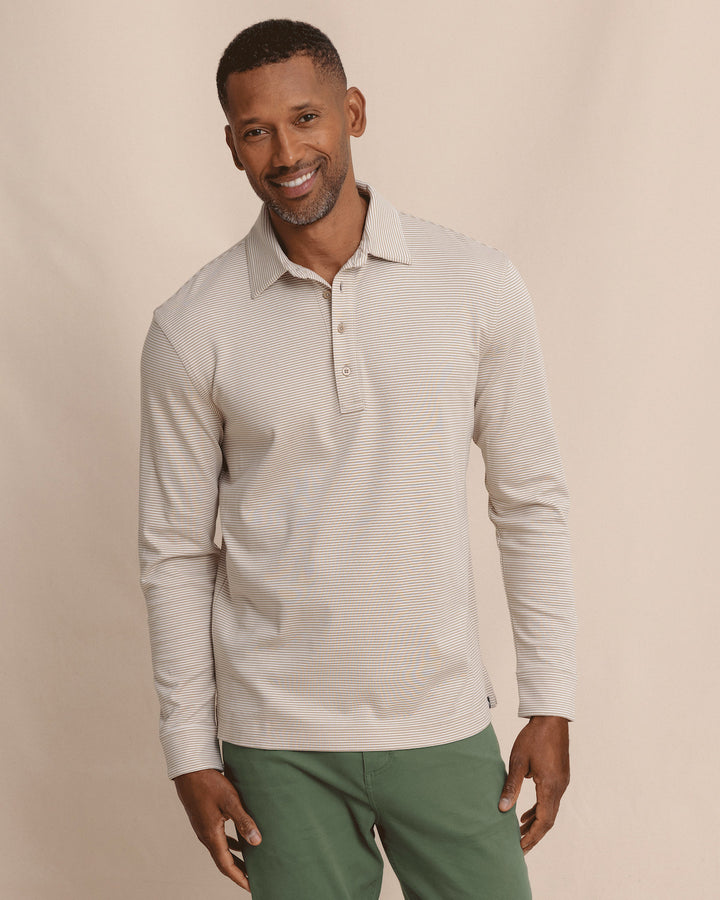 Southern Tide Sandy Kay Popover Sportshirt: Sandstone Khaki