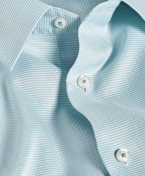 David Donahue Micro Dobby Dress Shirt: Seafoam