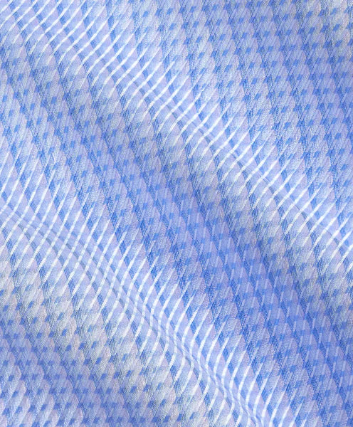 David Donahue Sky & Lilac Textured Twill Dress Shirt