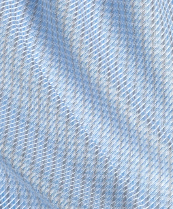 David Donahue Sky & Pearl Dobby Stripe Dress Shirt