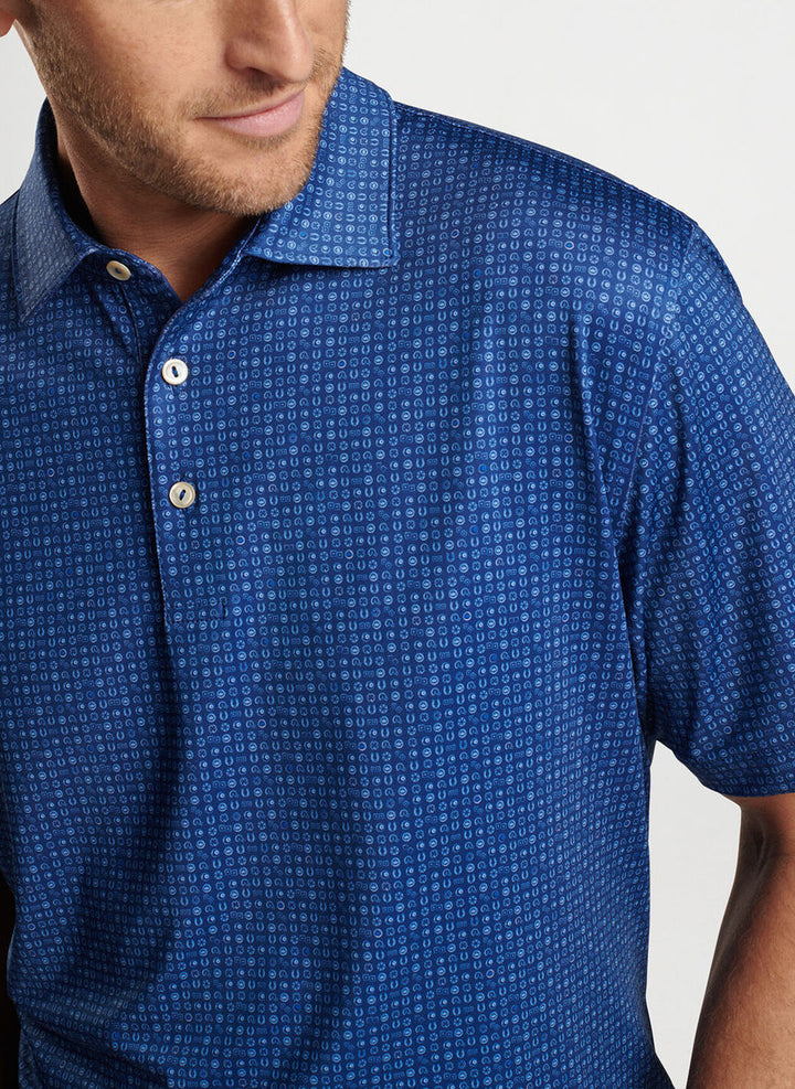 Peter Millar Take A Chance Performance Jersey Polo: Sport Navy