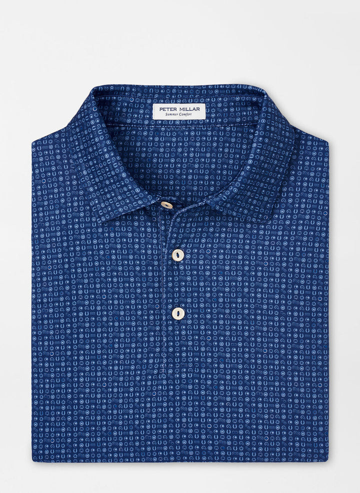 Peter Millar Take A Chance Performance Jersey Polo: Sport Navy