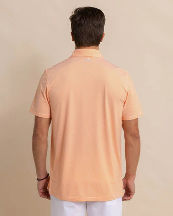 Southern Tide brrr°-eeze Meadowbrook Stripe Polo: Tangerine Orange