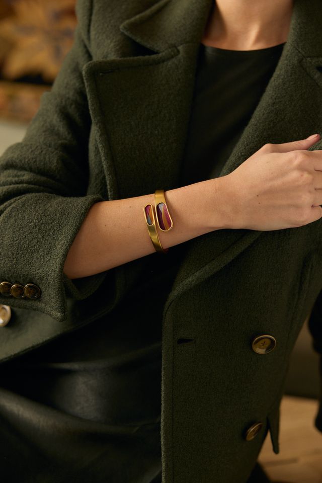 Brackish Lucy Bezel Hinge Cuff
