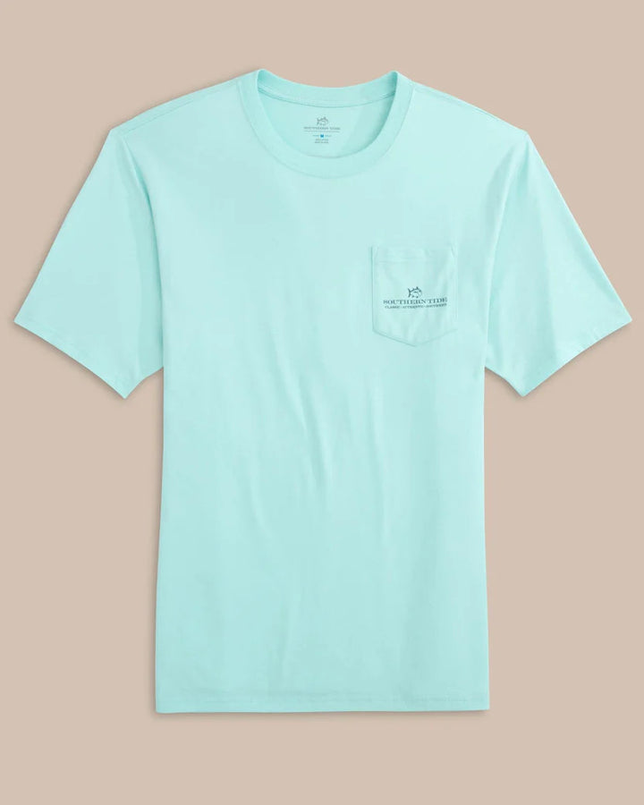 Southern Tide Tradition Short Sleeve T-Shirt: Wake Blue