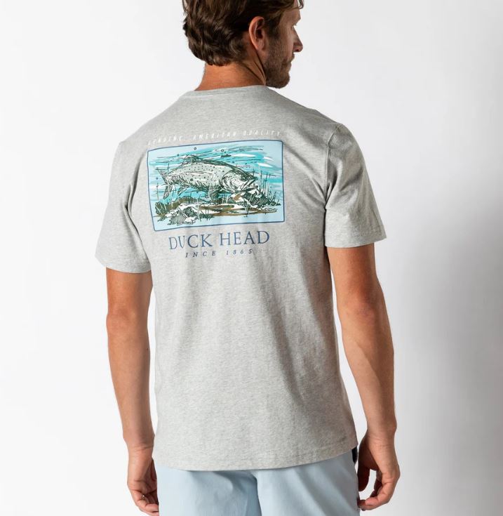 Duck Head Trout Short Sleeve T-shirt: Varsity Grey