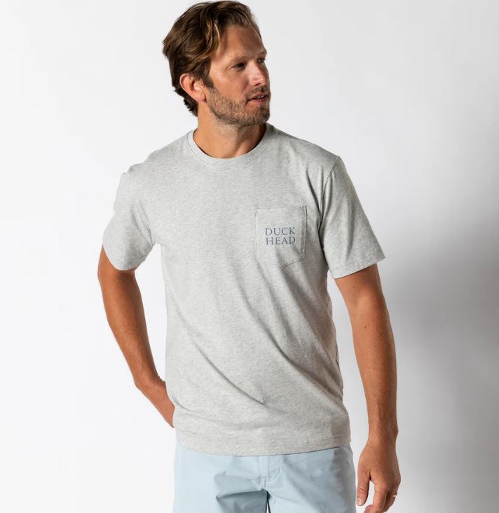 Duck Head Trout Short Sleeve T-shirt: Varsity Grey