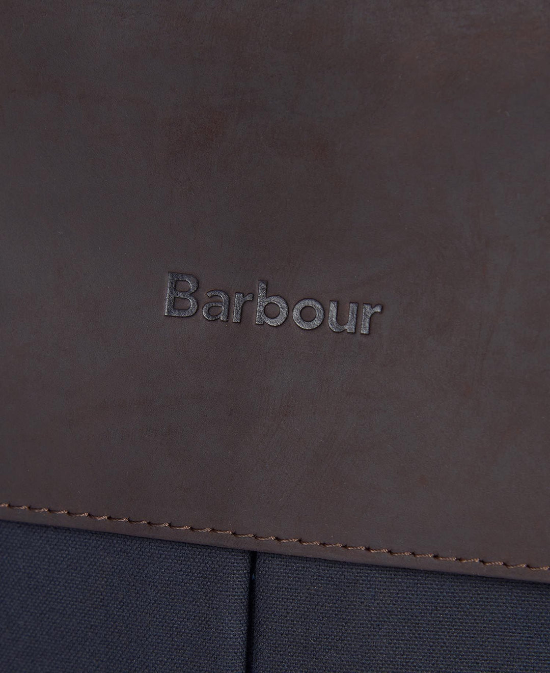 Barbour Wax Leather Briefcase: Navy