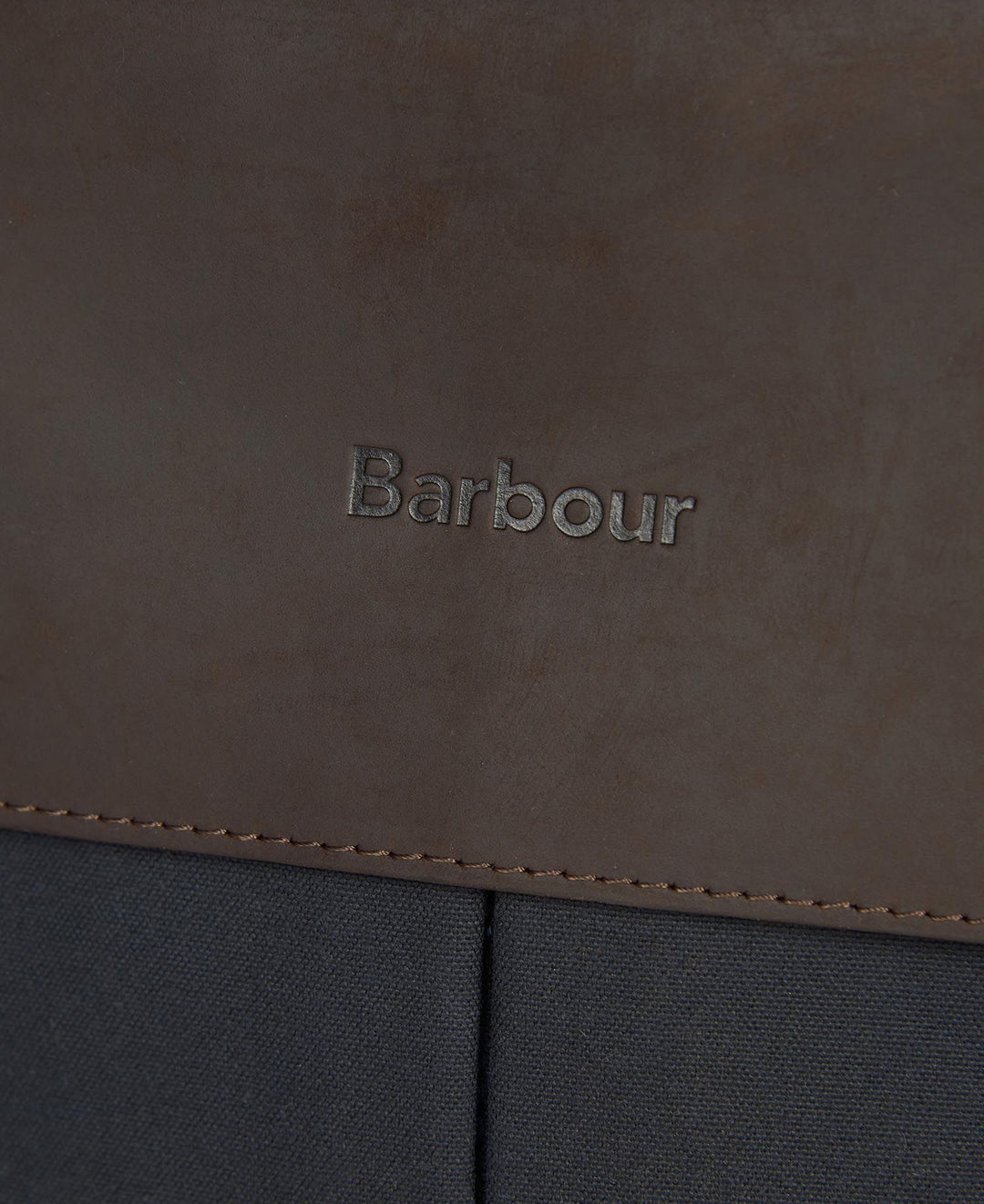 Barbour Wax Leather Briefcase: Navy