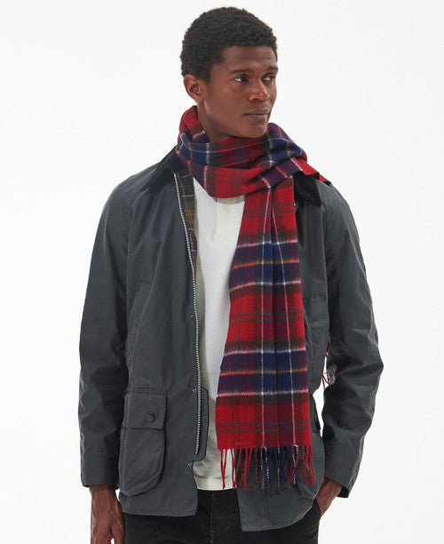 Barbour Tartan Scarf: Red Tartan