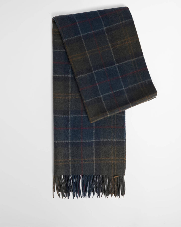 Barbour Braden Tartan Wool Scarf: Shadow Classic Tartan