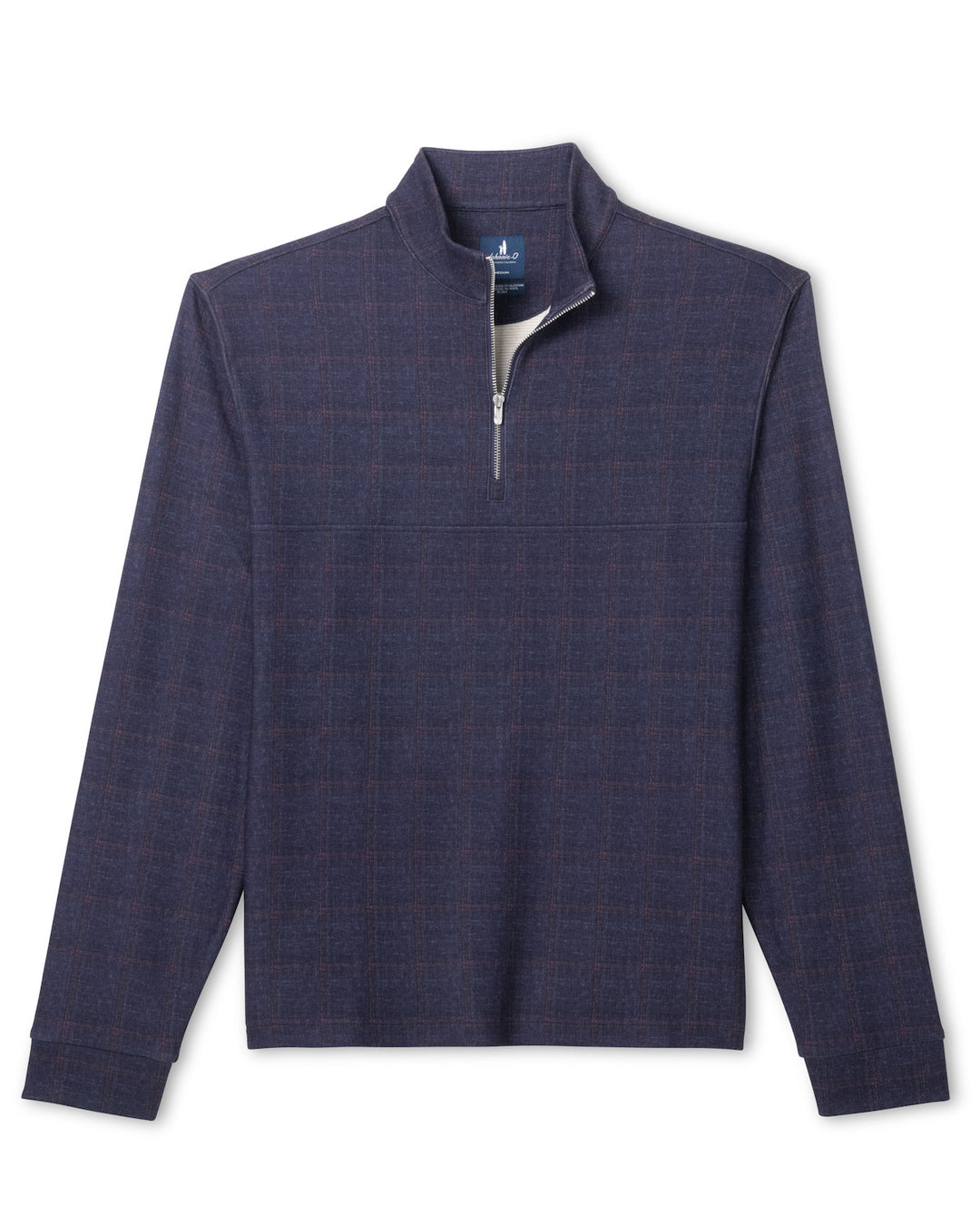Johnnie-O Mikey Fleece 1/4 Zip Pullover - Printed Pane: Navy