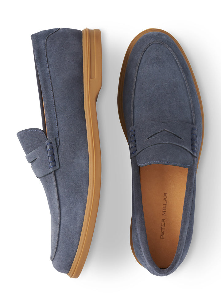 Peter Millar Excursionist Penny Loafer: Avio Blue