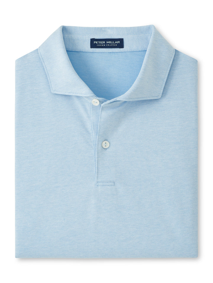 Peter Millar Crown Crafted Albatross Cotton-Blend Pique Polo: Blue Topaz