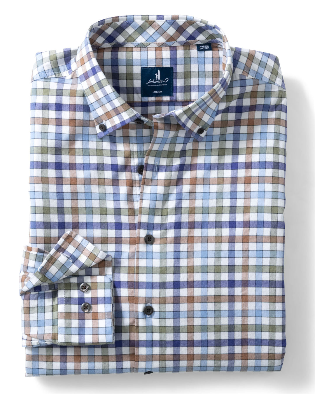 Johnnie-O Cedar Check Sport Shirt: Sailor
