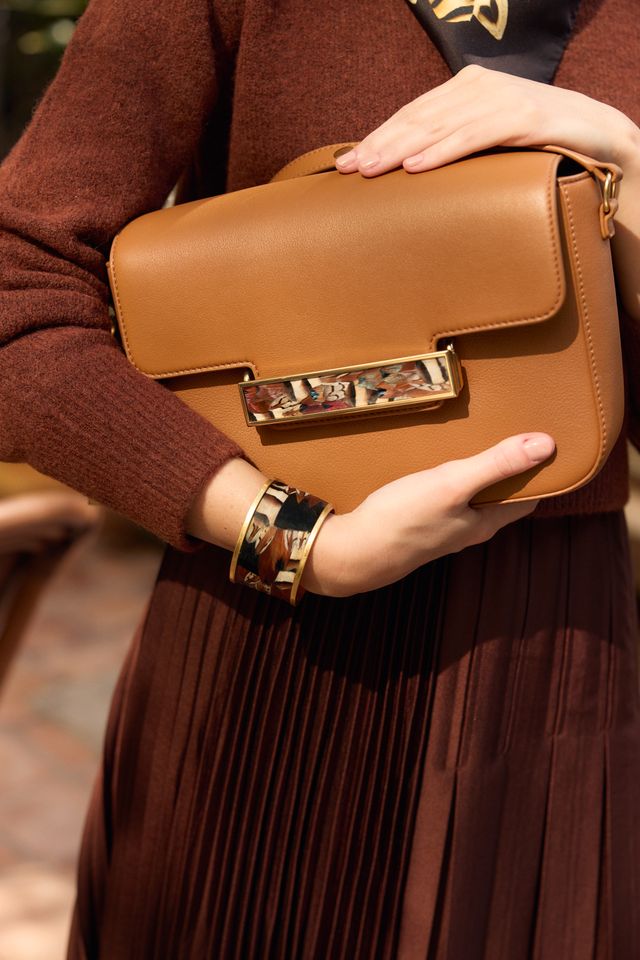 Brackish Oxford Handbag: Patterned Natural