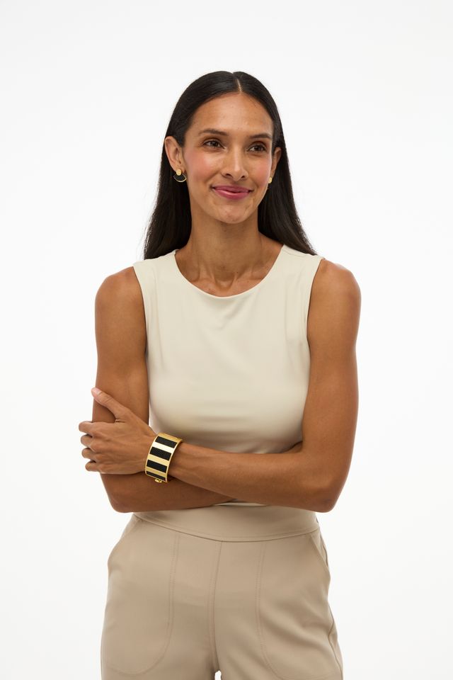 Brackish Lola Striped Hinge Cuff