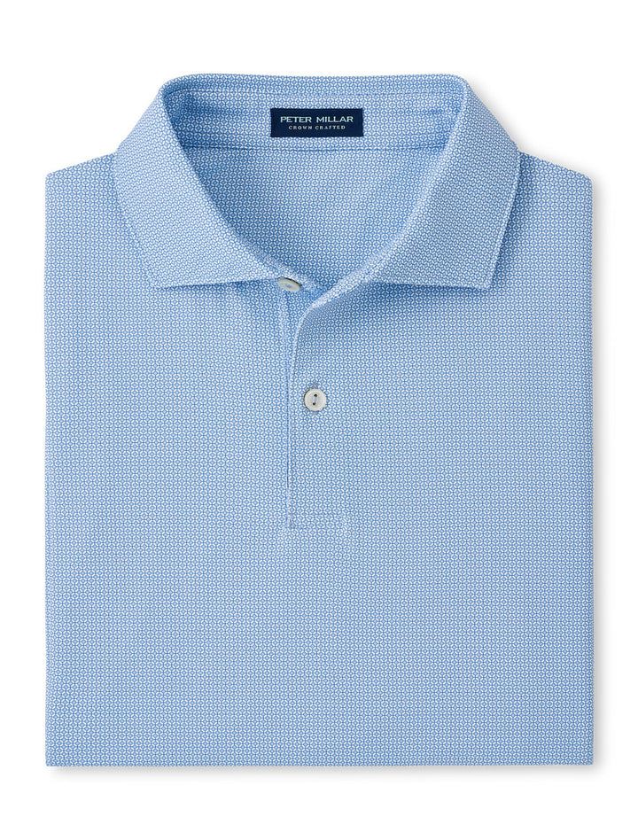 Peter Millar Crown Crafted Delancey Dot Performance Jersey Polo: Moon Mist