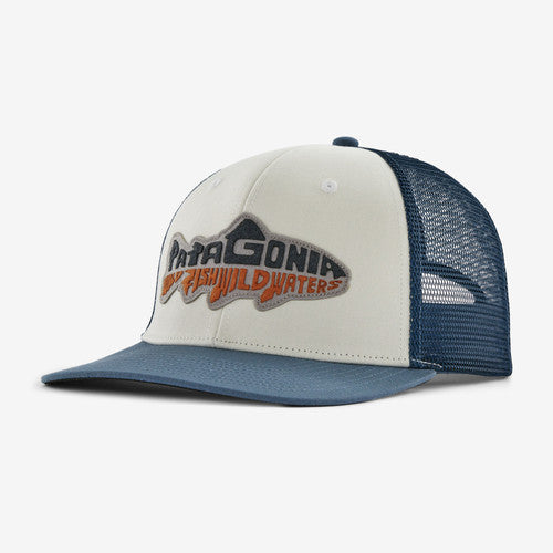 Patagonia Take a Stand Trucker Hat: Wild Waterline - Utility Blue