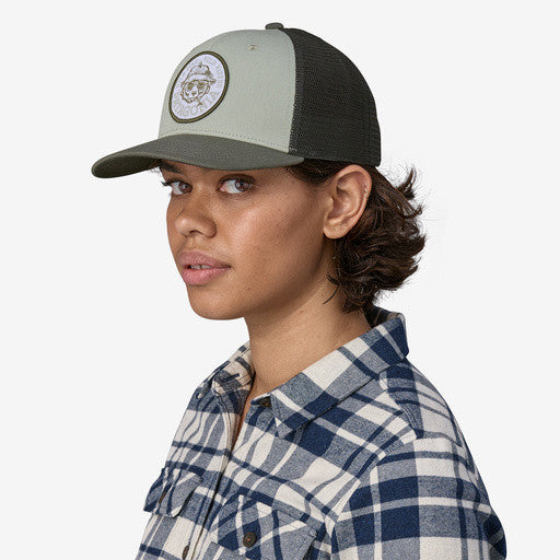 Patagonia Take a Stand Trucker Hat: Wild Waterline - Utility Blue