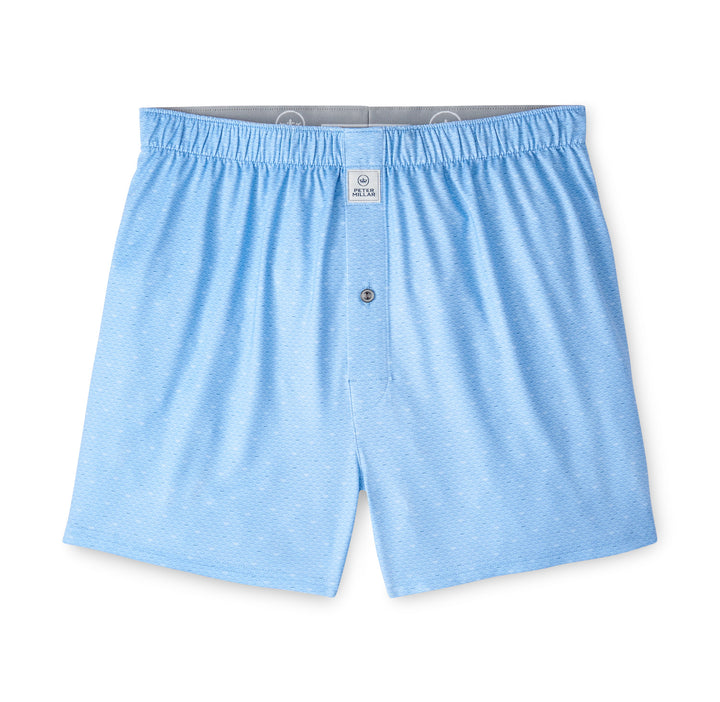 Peter Millar Fall Football Performance Boxer Short: Cottage Blue