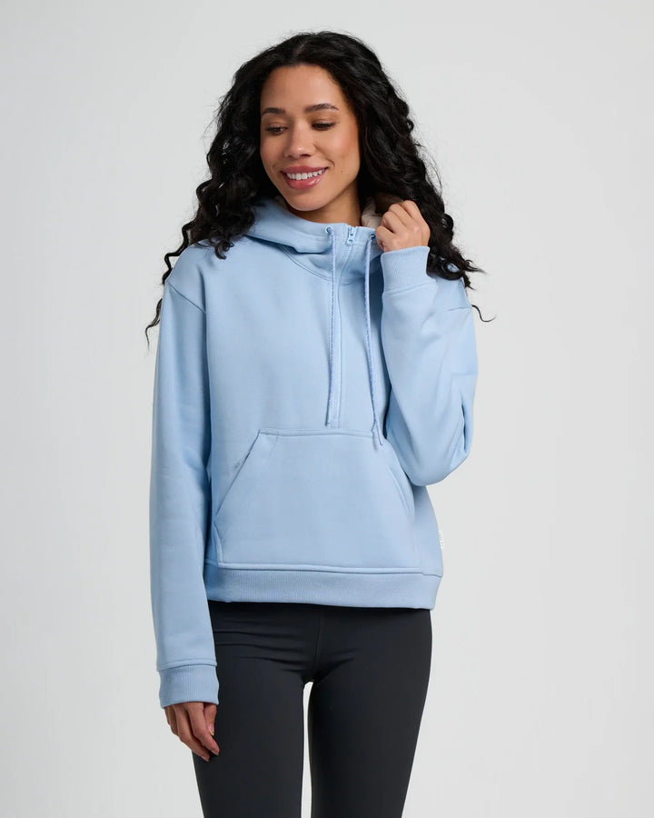 Free Fly Women's Bamboo Northcoast Fleece Anorak: Clear Sky
