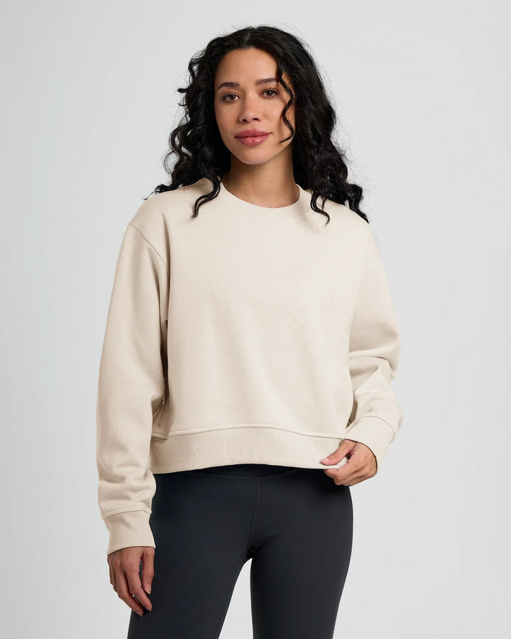 Free Fly Women's Bamboo Northcoast Fleece Crew: Stone