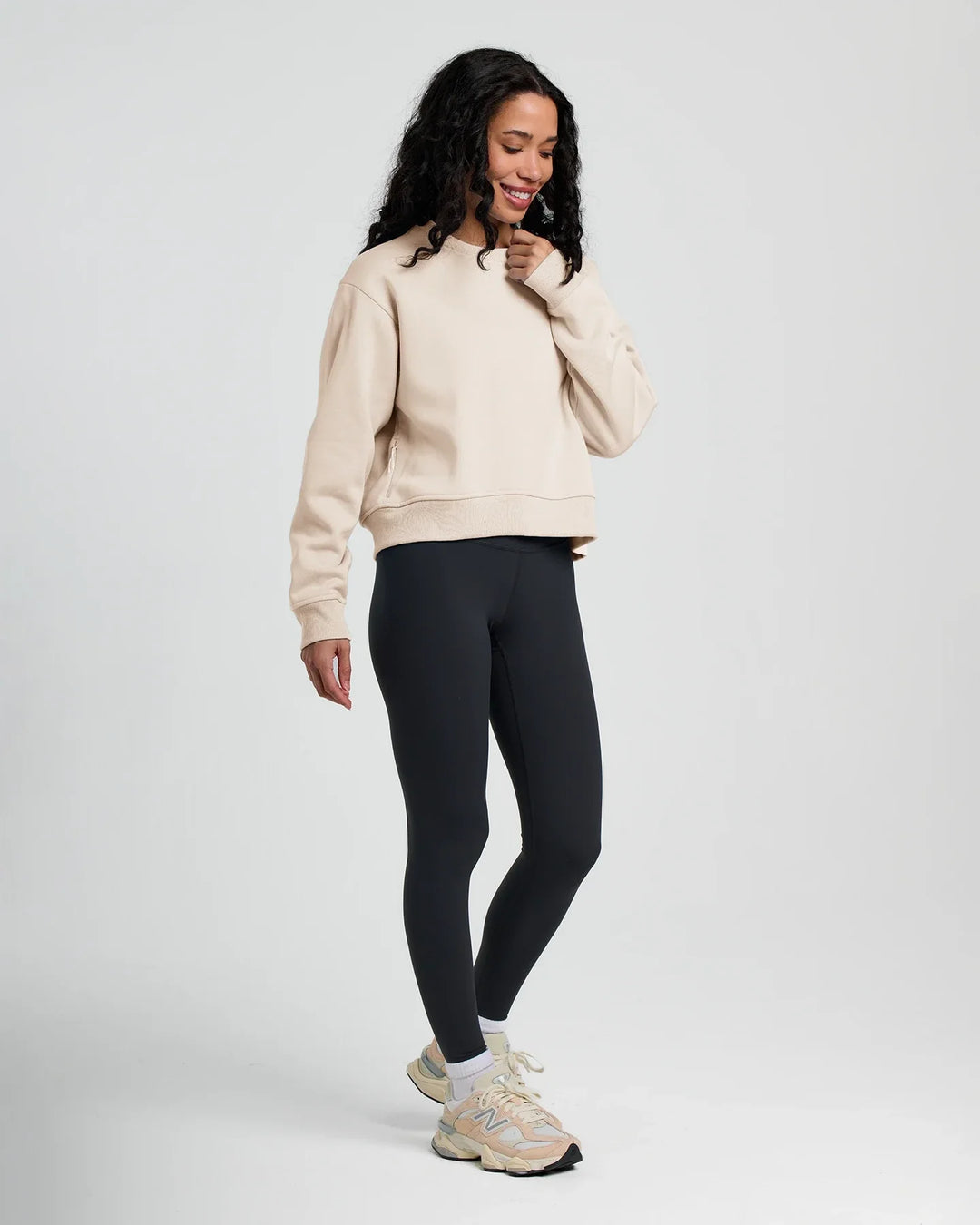 Free Fly Women's Bamboo Northcoast Fleece Crew: Stone