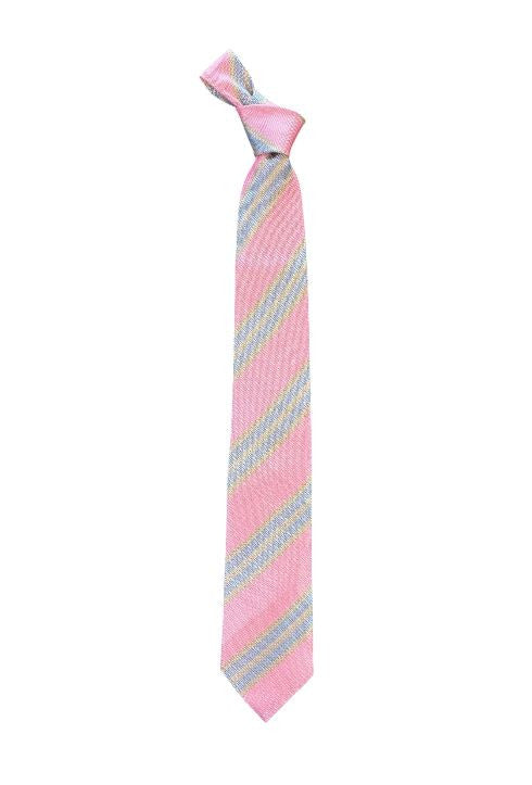 Robert Jensen Blue Stripe Tie: Washed Pink