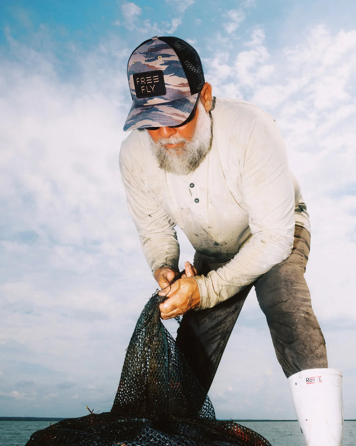 Free Fly Wave Trucker Hat- Congaree Camo