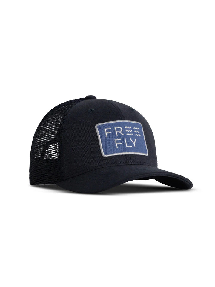 Free Fly Wave Trucker Hat: Deep Navy