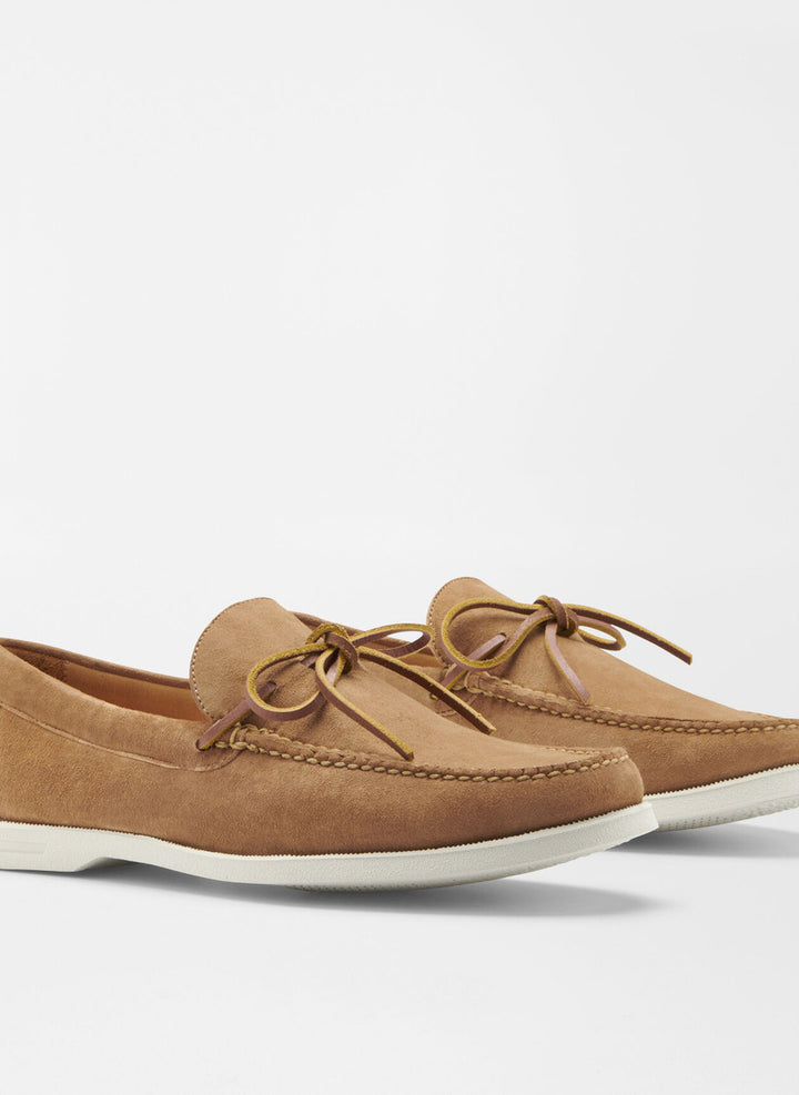 Peter Millar Excursionist Boat Shoe: Whiskey