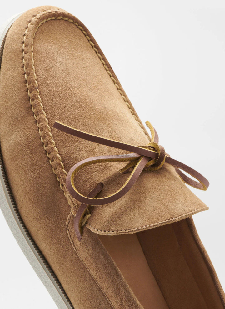 Peter Millar Excursionist Boat Shoe: Whiskey