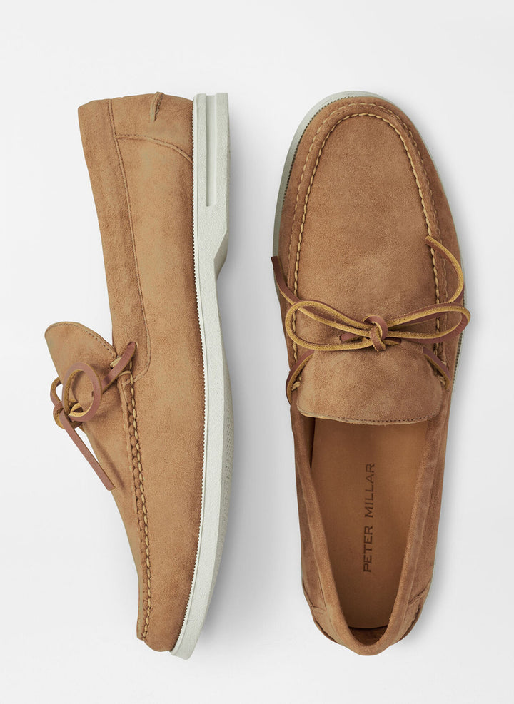 Peter Millar Excursionist Boat Shoe: Whiskey