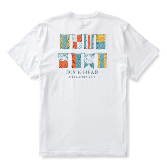 Duckhead Nautical Flags Short Sleeve T-Shirt: White