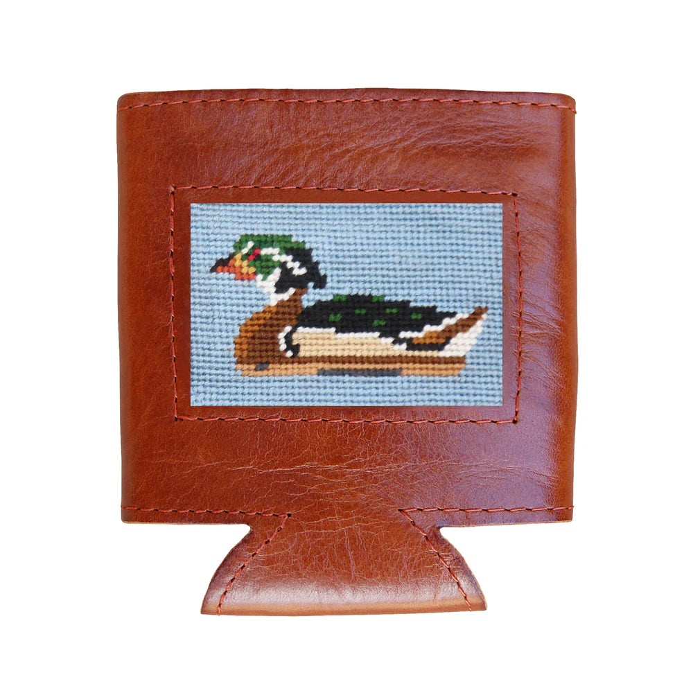 Smathers and Branson Can Cooler: Wood Duck Decoy ( Antique Blue)